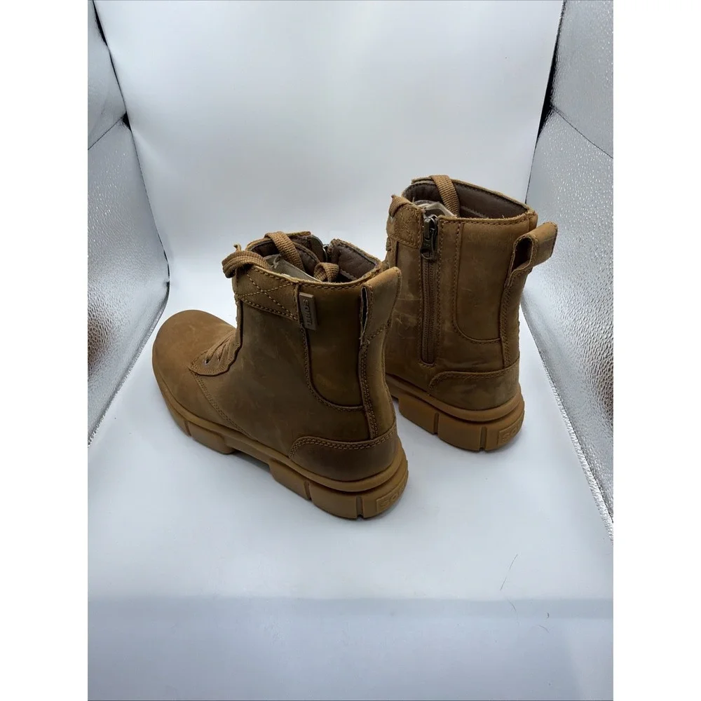 Sorel Women's Explorer Straight STRT Lace Waterproof Boot, Sz 7 Velvet Tan/Gum 2